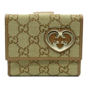 Gucci GG Canvas Double Hook Wallet Beige
